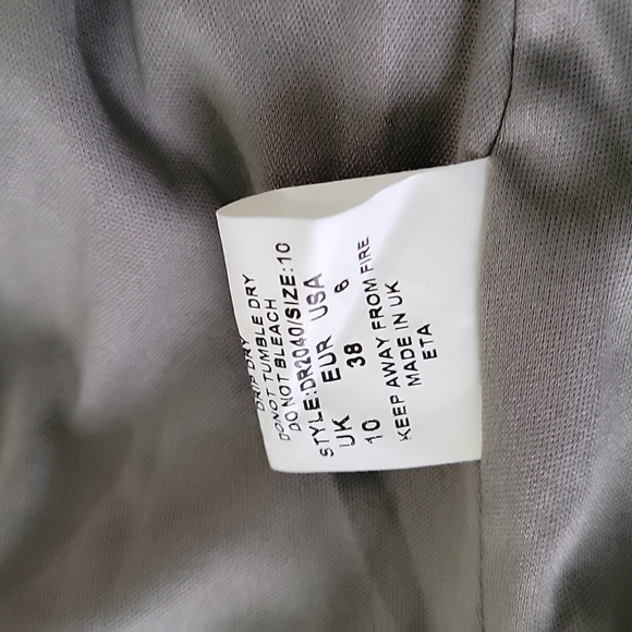 City Goddess London NWT New Sheath Dress Grey Plaid Sparkle Size 6 Wool - Picture 12 of 16